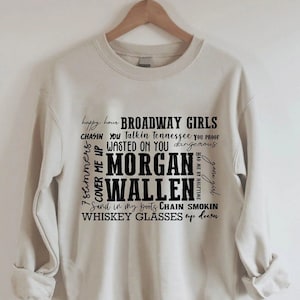 Morgan Wallen Crewneck, Wallen Western Sweatshirt, Vintage Wallen Shirt, Country Music Hoodie, Wallen Shirt
