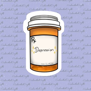 Sticker fles positieve medicatie/waterdicht/gelamineerd
