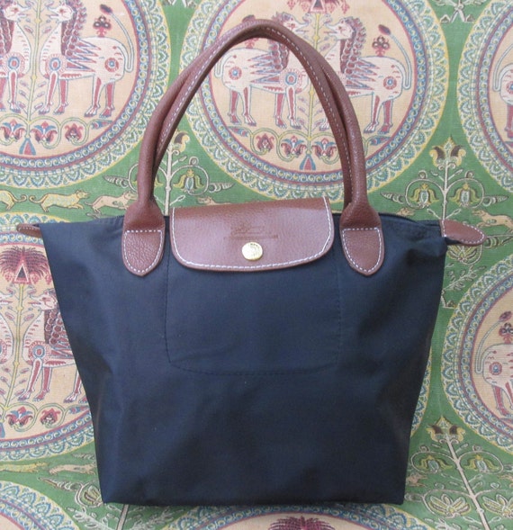 Authentic Longchamp Small black Tote bag / Folding