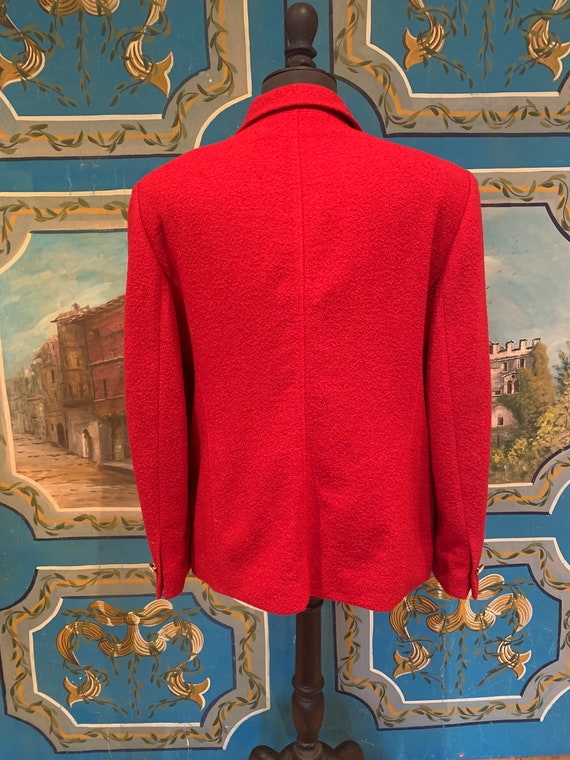 Vintage Basler Wool Jacket/size 40/Red/French Fas… - image 2