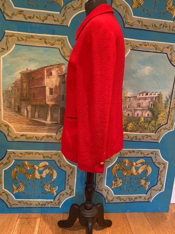 Vintage Basler Wool Jacket/size 40/Red/French Fas… - image 6