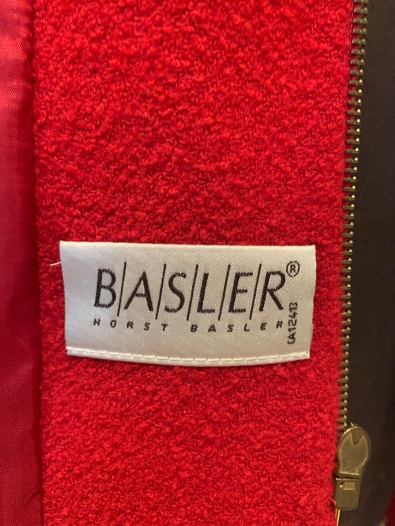Vintage Basler Wool Jacket/size 40/Red/French Fas… - image 3
