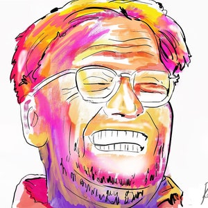 Vibrant Jurgen Klopp Art Print Iconic Football Manager in Color