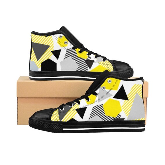 Buy Men s Sneakers Modern Pattern Geometrical Shapes Shoes for