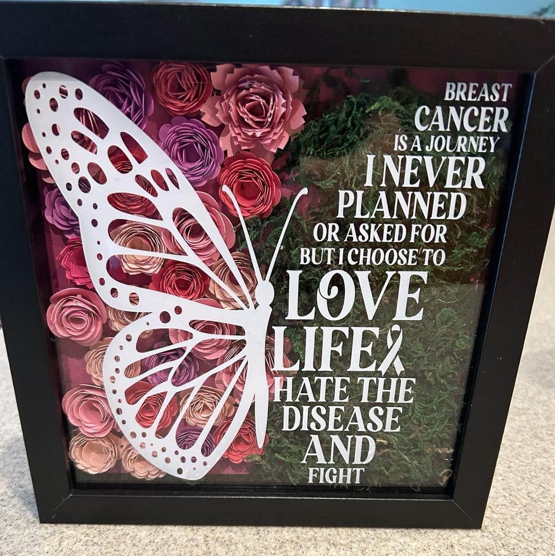 Breast Cancer Shadow Box - Etsy