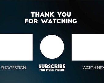 Podstawowy film wideo z końcowym ekranem YouTube z dźwiękiem - proste animowane zakończenie, łatwe w użyciu, z dźwiękiem w zestawie