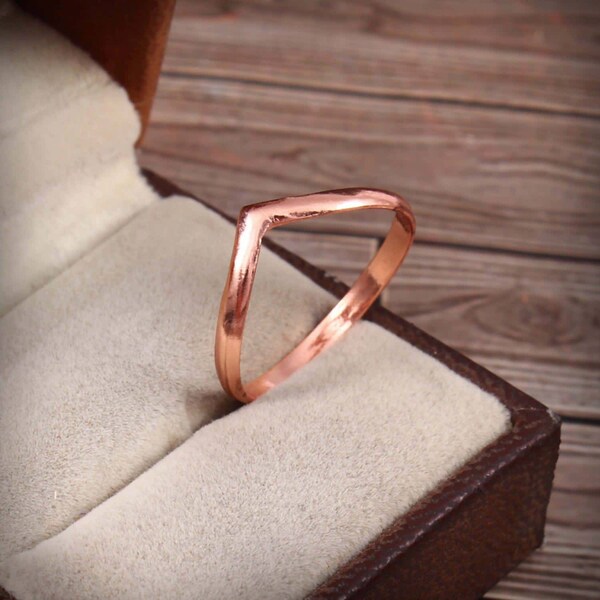 Copper Wedding Ring Etsy