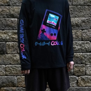 Camiseta de manga larga VaporWave de GameBoy