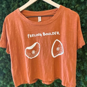 Feeling Boulder Rock Climbing Crop Top