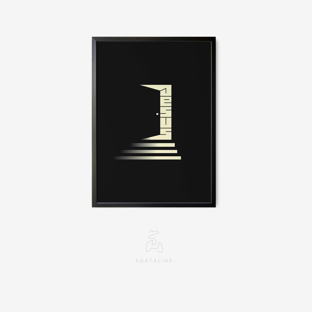 Jesus Christ Typography Art Print | Modern Christian Decor (digital ...