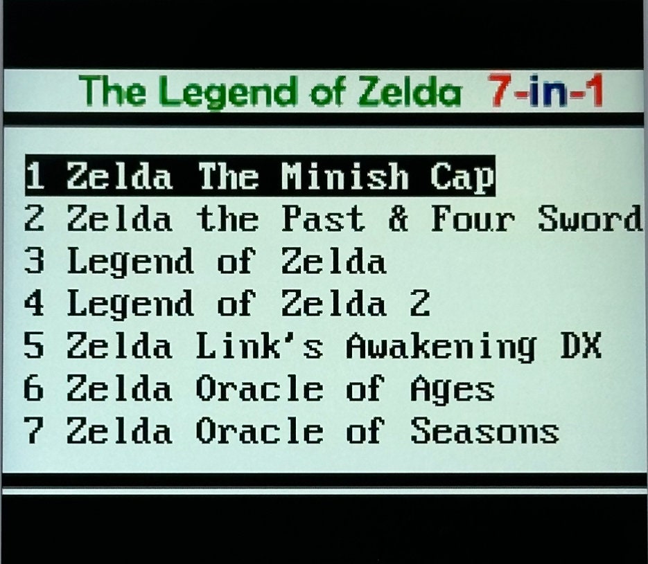 Zelda 7 in 1 GBA Collection Minish Cap Oracles Ages 