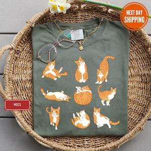 Tシャツ・カットソー [MIM the wardrobe] BurrXMim The Orange Cat T shirt(2 COLOR) Unisex Color T-Shirt with 2-Color Front Imprint