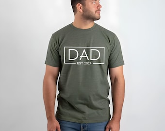 Comfort Colors® Dad Est Year Shirt, Personalized Dad Shirt, Custom Dad Est Shirt, Cute Fathers Day Gift, New Dad Shirt, Custom Papa gift