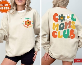 Sudadera Cool Moms Club, Sudadera del Día de la Madre, Suéter para Mamá, Sudadera con capucha del Día de la Madre, Sudadera para Mamá Primeriza, Regalo del Día de la Madre, Sudadera de Cumpleaños para Mamá