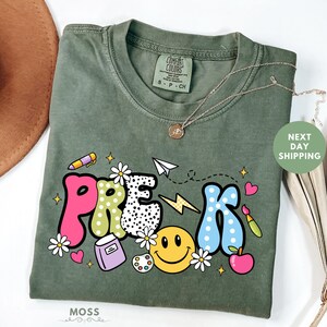 Pre-K Shirt, Cute Back to School Tee, Pre-Kindergarten Top, Fun School Outfit, Colorful Pre-K Tee, Teacher Gift for Classroom
