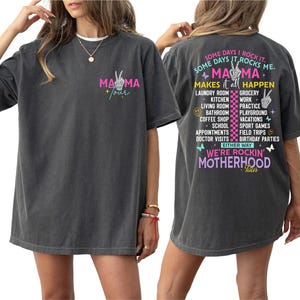 Motherhood Comfort Colors® Shirt, Mama Tour Shirt, Some Days I Rock It Shirt, Mama Funny Tour Shirt, Mother&#39;s Day Funny Shirt, Mama Shirt