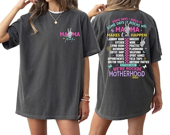 Motherhood Comfort Colors® Shirt, Mama Tour Shirt, Some Days I Rock It Shirt, Mama Funny Tour Shirt, Mother's Day Funny Shirt, Mama Shirt