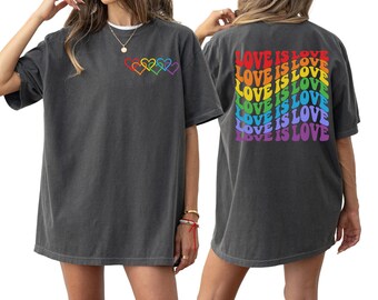Love Is Love Comfort Colors® Shirt, Pride Month LGBTQ TShirt, Pride Ally Era Shirts, Gay Pride Month, LGBT Gift For Friend