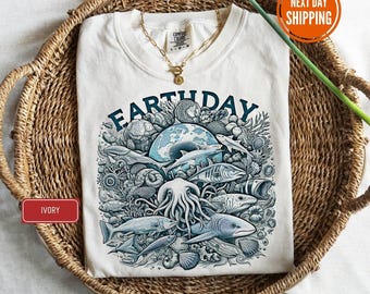 Chemise Comfort Colors® Save The Planet, chemise Earth Day, chemise environnementale, chemise recyclée, changement climatique, chemise Save The Earth