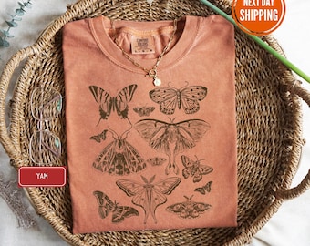 Vintage Butterfly & Moth T-Shirt | Cottagecore Aesthetic | Soft Cotton Comfort Colors® Tee