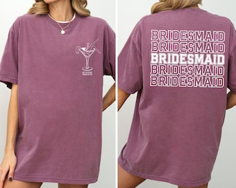 Comfort Colors® Bride Bridesmaid Shirt, Custom Bridesmaid Shirt, Matching Bridesmaid Shirt, Bridal Party Shirt, Retro Bride Shirt, Bride Tee