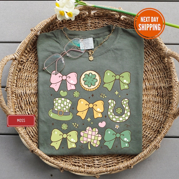 Comfort Colors® Lucky Charm Shirt, Shamrock Coquette Shirt, St Patricks Day Shirt, Irish Day Shirt, Lucky Shirt, St Patty's Good Luck Shirt