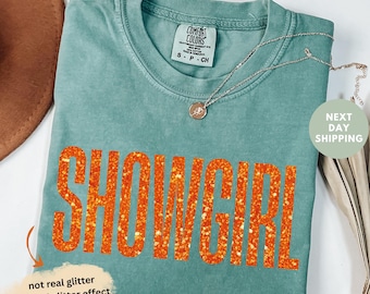 Comfort Colors® Showgirl Shirt for Fan, Orange Show Girl Shirt for Concert, Showgirl Era Tshirt Gift for Her, Country Music Fan Gift