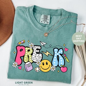 Fun Colorful Pre-K Shirt, Cute Back to School T-Shirt, Elementary School Tee, Kids First Day of School Outfit, Preschool Gift Top