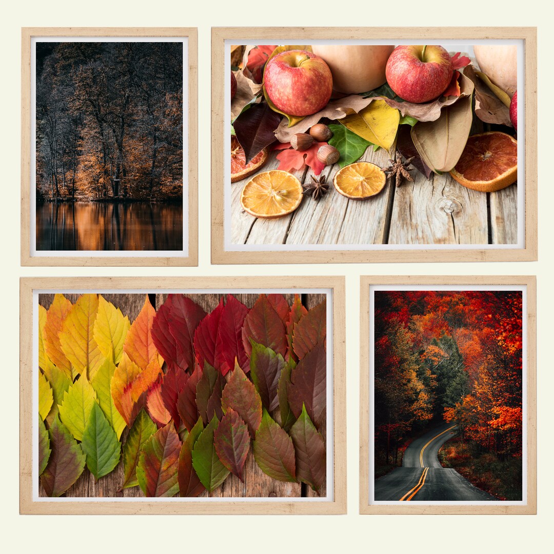 Autumn Gallery Wall Set of 4 Autumn Print Autumn Art Fall - Etsy
