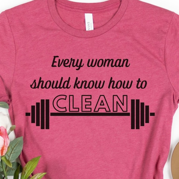 Chaque femme devrait savoir comment nettoyer un joli t-shirt à manches courtes en jersey unisexe pour faire de l'exercice CrossFit
