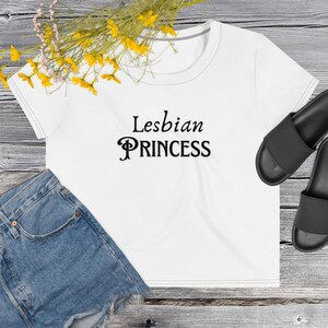 Lesbian Princess Crop Top • Queer Pride Crop Tee • Cute Gay Shirt • Soft Aesthetic LGBTQ+ Clothing for Her