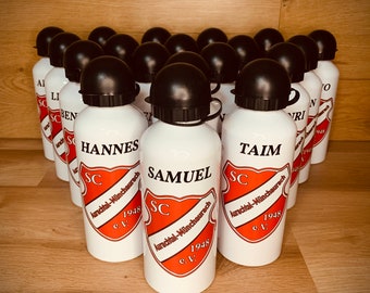 Personalisierte Thermosflasche, Sportflasche, Flasche individuell bedruckt, Aluminiumflasche mit Wunschtext