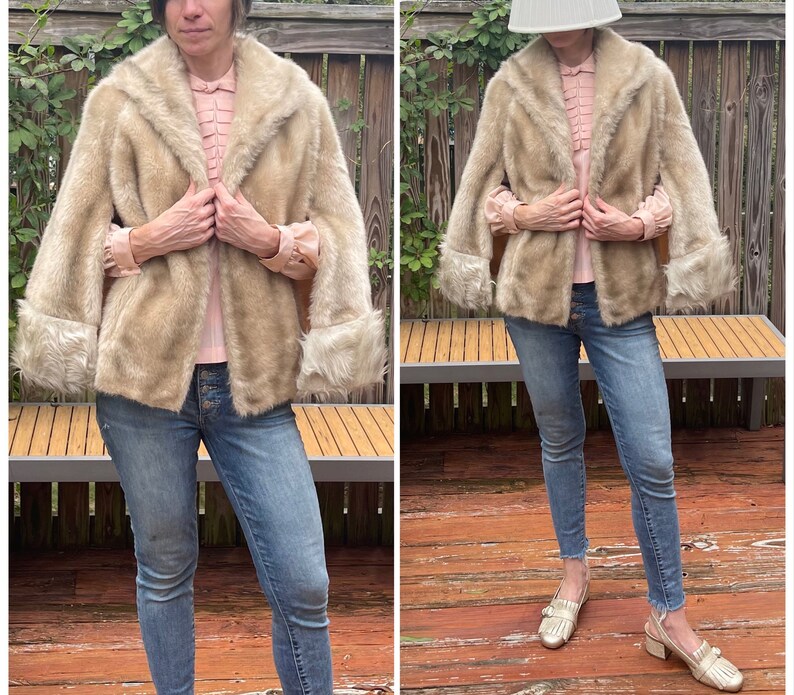 Sears Faux Fur Blonde Capelet Size Small Etsy Australia