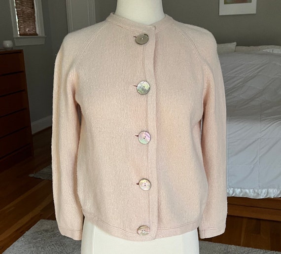 Pink Cashmere Cardigan Size XS to Small - image 2