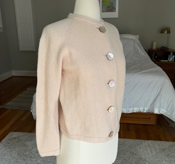 Pink Cashmere Cardigan Size XS to Small - image 5