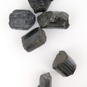 AAA Mozambique Black Tourmaline S Raw Log Small Repel Negative Energy