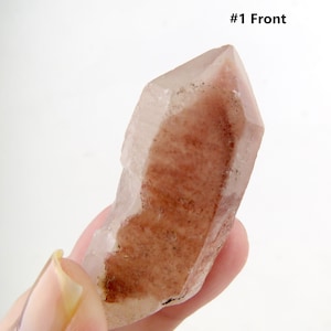 Red Phantom Lithium Quartz DT Double Terminated Point from Zambia