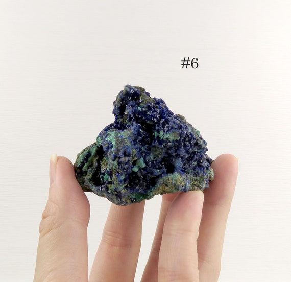 アズライトマラカイト標本：中国安徽省産の原石鉱物クラスター - Etsy 日本