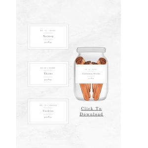 Kitchen Organization Labels, Spice Labels, Cleaning Labels, Labels for House Items, Organization Labels,