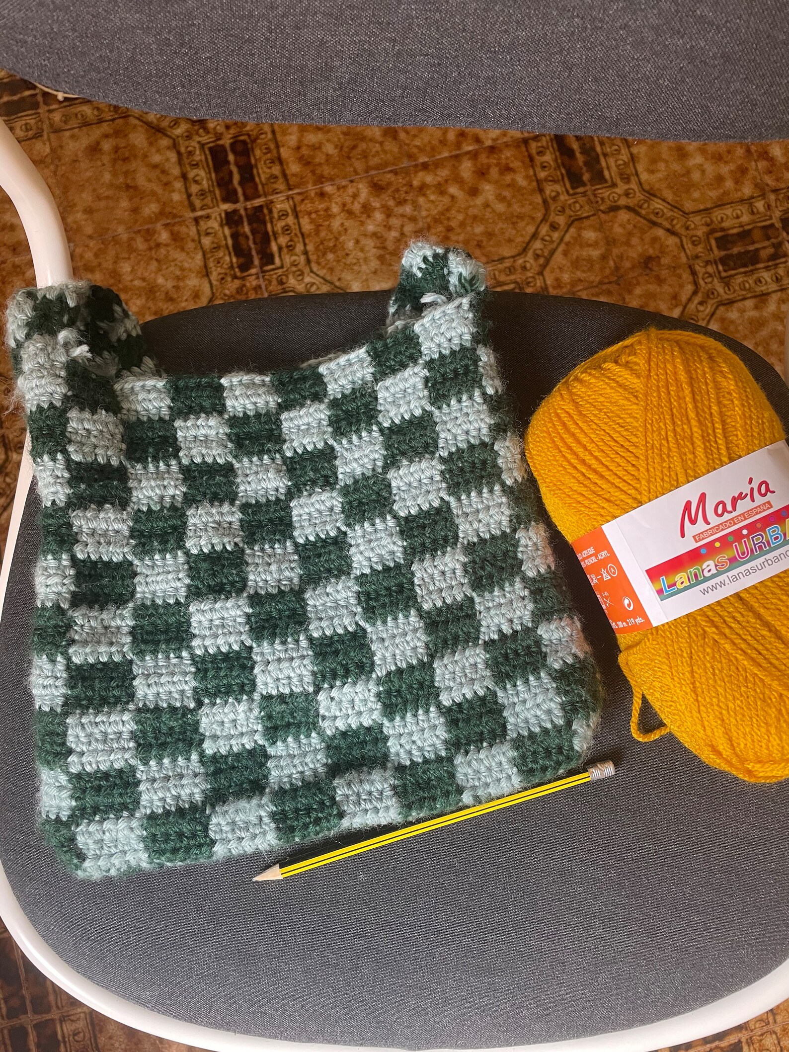 Pattern Crochet Checkered Bag PDF Pattern Etsy