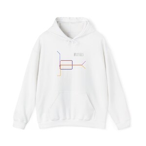 Hoodie metro Brussel, metro / metro / metro / ov / vervoer spoor, modern design, uniek cadeau, stijlvolle kleding