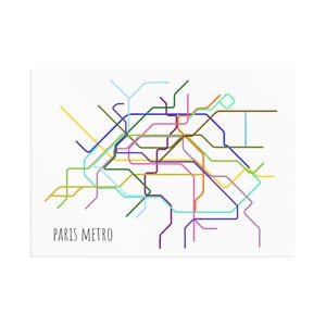 Cartão postal do metrô de Paris no estilo do metrô de Londres