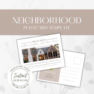 Real Estate Postcards, Your Neighbors Sold their Home, Real estate marketing, Agent Farming Card, Real Estate postcard, Editable, Canva, PDF