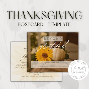 Thanksgiving ansichtkaart, onroerend goed Thanksgiving ansichtkaart, bedankkaart makelaar, landbouwkaart, vastgoedmarketing, digitale download