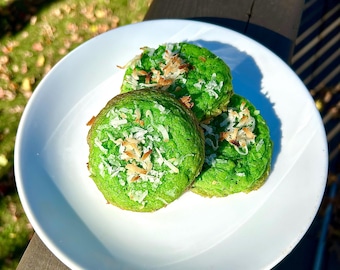 Pandan Coconut Cookies - Asian flavor cookies - soft and chewy cookies - pandan dessert - baked gift- gourmet cookies - homemade