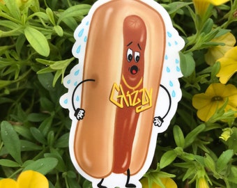 Glizzy Hotdog Magnet or Sticker: Custom Food Decal