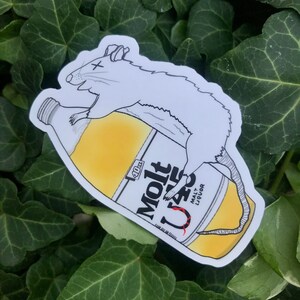 Molt 45 Rat Sticker, Calcomanía, pegatina para portátil, pegatina para botella de agua, pegatinas divertidas, pegatinas para coche