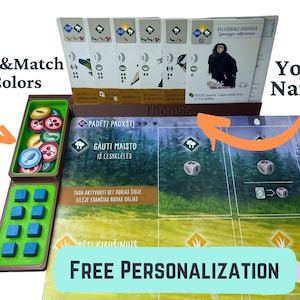 Organizador de tablero Wingspan - Personalización GRATUITA - 12 colores - Regalo de juego de mesa Wingspan