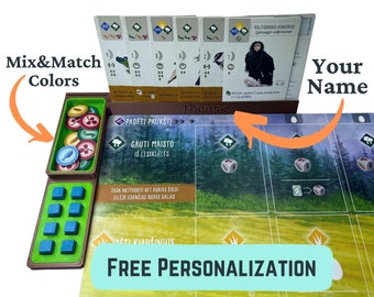 Wingspan Dashboard Organizer - FREE Personalization - 12 Colors - Wingspan Board Game Gift