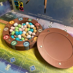Wingspan Egg and Food Token Organizer with a Magnetic Lid - Base game and Expansions